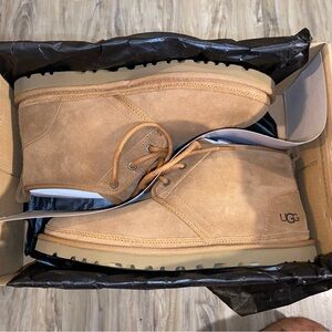 UGG Tan Chukka Boots with Suede Upper and Rubber Sole